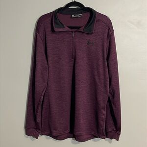 Under Armour Coldgear Loose Purple 1/4 Zip Pullover Sweatshirt Men’s Size XL